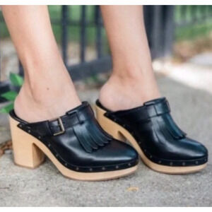 Madewell Kiltie Fringe Clogs